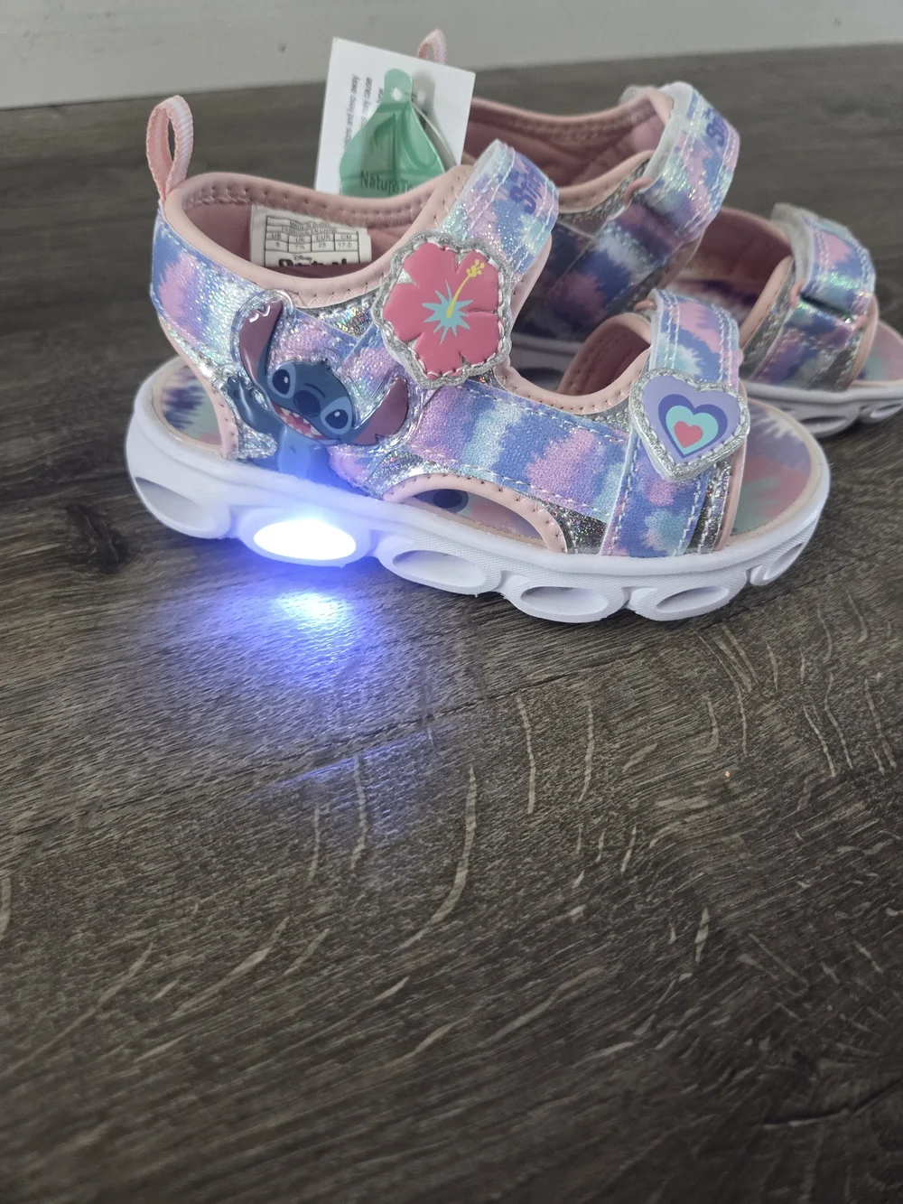 Disney Stitch Light Up Sandals Size 8 NEW